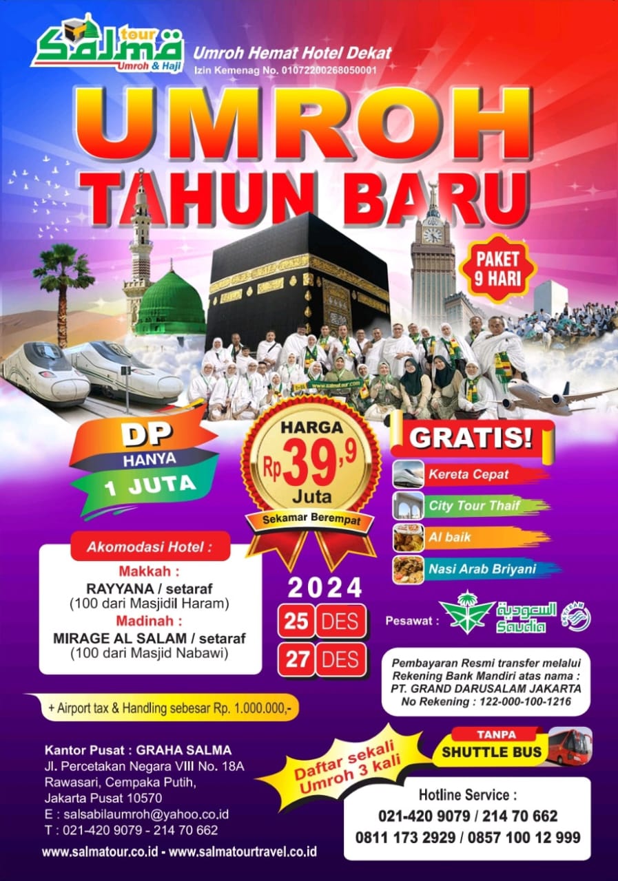 Umroh Tahun Baru 2025 Murah Jarak Hotel Dekat