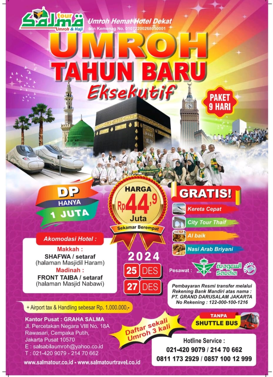 umroh tahun baru 2025 ekseskutif salma tour by dim kreatif