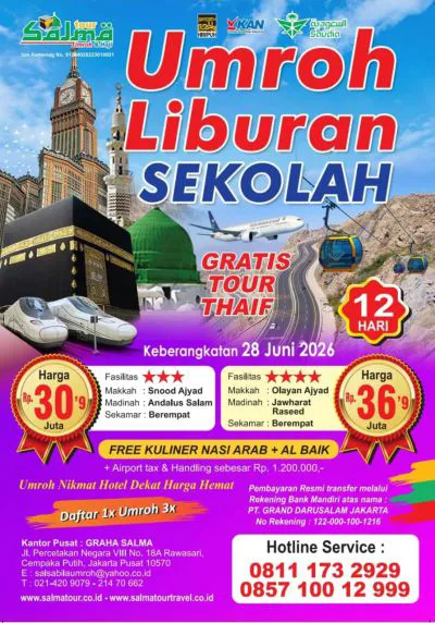 Promo Umroh Juni 2026 Liburan Sekolah - salma tour
